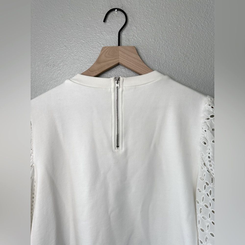 Anthropologe Othilia Imogen Eyelet Pullover White Size XL - Picture 8 of 12